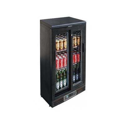 China Single-temperature Rack Fan Cooling With 2 Door Hinged Rack Display Fridge for sale