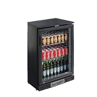 China Cooler Equipment Single Door Bar Refrigerator Single-temperature Beverage Refrigerator Glass Door Under Counter for sale