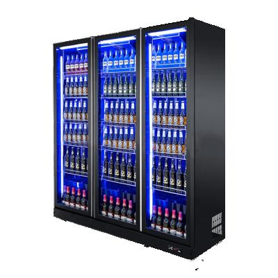 China Single-temperature 3 Doors Fridge Beverage Display Fridge Double Door Supermarket Fridge Displays for sale