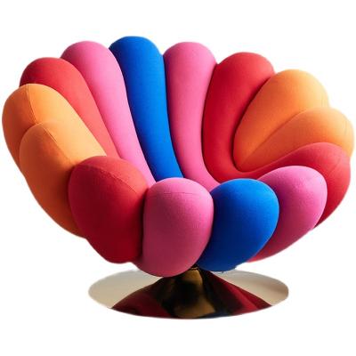 China Metal extendable modern luxury high glossy high view leisure round chair with armrest living room furniture cafe chair for sale