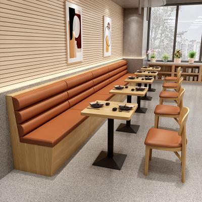 China Super Comfortable Commercial Fast Food Chain Store Layout Design Simple Restaurant Meal Table Chair Wooden Stool Set for sale