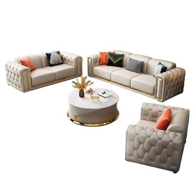 China Modular Leather Top Design Modern Home Furniture Sets Living Room Sofa Couch Luxury Living Room Furniture for sale