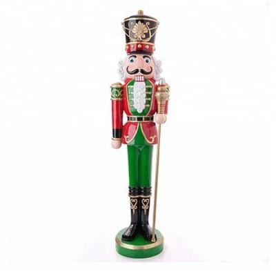 China Outdoor Europe Resin Royal Giant Christmas Nutcracker Soldier Statue For Decoration for sale