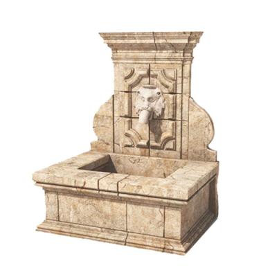 China Garden Decoration Water Feature Lion Head Wall Fountain Antique Antique Wall Waterfall Fountains for sale