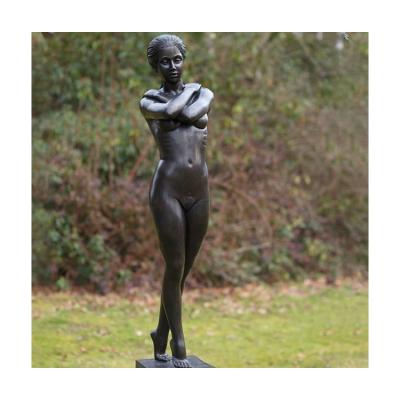 China Naked lady outdoor bronze brass woman sculpture figure decor Europe garden statue nude sculpture for sale for sale