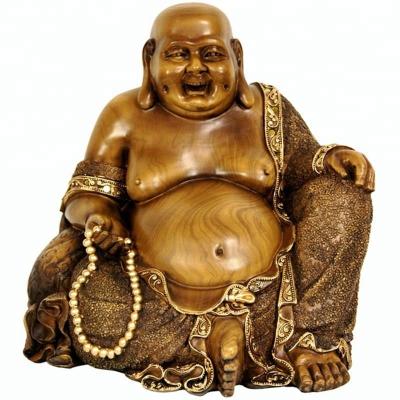 China Europe Life Size Religious Bronze Gold Laughing Buddha Statue For Decoration for sale