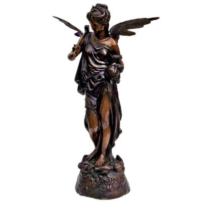 China Greek Magic Life Size Standing Woman Angel Bronze Hatchet Statue From Europe for sale