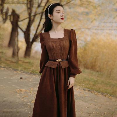 China Yujie mature sweater wind light temperament new style autumn and winter thin two-piece dress anti-static fake for sale