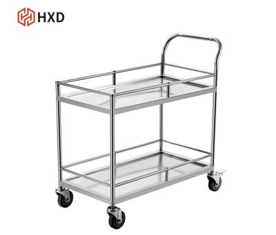 China Commercial food industry 201/304 stainless steel hospital medical trolley kitchen catering service cart for sale for sale