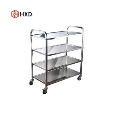 China energy & High Quality 201/304 Stainless Steel Solid 3 Tiers Food And Beverage Dining Trolley Hotel Kitchen Cart for sale