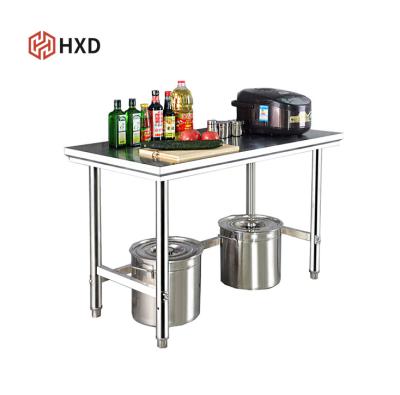 China energy & Food Grade Stainless Steel Top Shelf Working Table Round Pulling Two Tier Legs High Quality Customized Square Table for sale