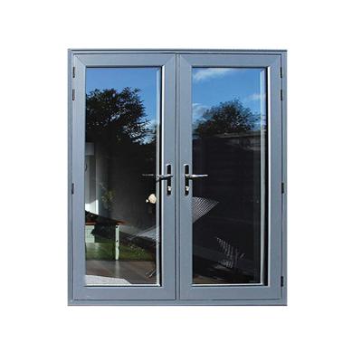 China Waterproof Double Glass Aluminum Door Panel Aluminum Casement Glass Door For Residential for sale