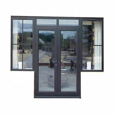 China Modern Top Used Exterior Aluminum Glass Patio Soundproof French Swing Door With Frames For Sale for sale