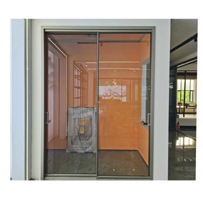 China Modern Large Aluminum Side Slim Aluminum Profile Extrusion Telescopic Sliding Door One Slides Door for sale