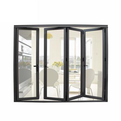 China Water Resistance Bulk Order Good Prices Exterior Bi Folding Door For Patio Aluminum Glass Folding Door for sale