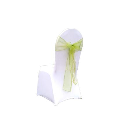 China Disposable China Fabrics Mint Cheap Green Organza Pageant Chair Sashes for sale