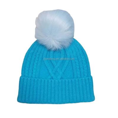 China Stylish Adult Custom Long Winter Sports Hat Women Warmly Embroidered Knitted Beanie With Custom Logo for sale