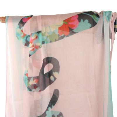 China Long long embroidered silk scarf for sale