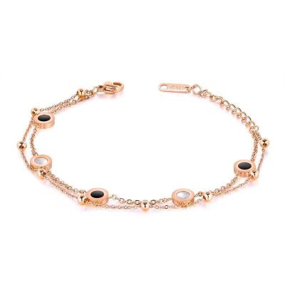 China MIA Top Selling Latest Design Rose Gold Casual/Sporty Titanium 2021 Birthday Gift Steel Bracelet for sale