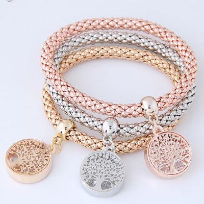 China 2021 Three-color Romantic Bracelet MIA Tree Crown Starfish Pendant Bracelet Alloy Multilayer Bracelet for sale