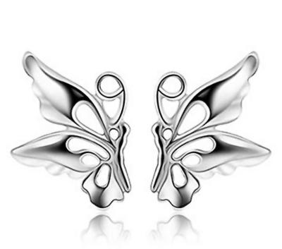 China 2021 MIA New Arrival TRENDY South Krean Fashion Butterfly Platinium Plated Earrings Hypoallergenic Wholesale for sale