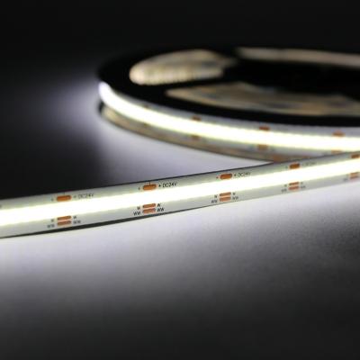 China Hotel COB 480leds LED Strip Ribbon Light DC12V 24V 8mm High Density Dotless Flexible COB LED Strip IP20 90RA 2700K 3000K 4000K 6000K for sale