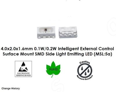 China AlGaInP SK6812 WS2812B 4020 side view smd pixel accessible emitting view led chip components for sale