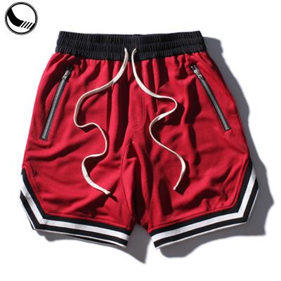 China 5 Inch Heavy Loose Men's Logo White Women's Design Breathable Mesh European Throwback Custom Crotch Color Basketball Bright Basketball Shorts for sale