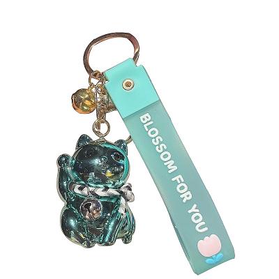 China Cute Cartoon Toy Acrylic Cat Key Chain Pendant Key Chain Ring Accessories Lucky Car Ornaments Small Gifts Wholesale for sale