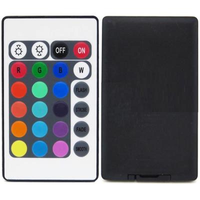 China Mini 24 LED Light Head Radio Remote Control IR LED Touch Control Slim Infrared Controllers For RGB Strip Controller Max 32 Key Remote Customized for sale