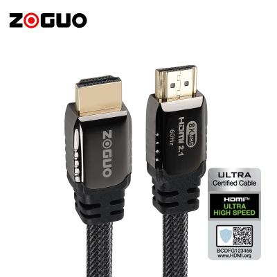 China 2021 Newest Projector OEM Premium Quality 1M 1.5M 3M Nylon Braided Mesh Cables 8K 2.1V HDMI Cable for sale