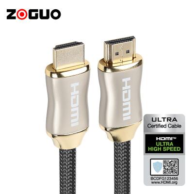 China Certified Projector Metal Shell Shielding Braid Gold Plated 48Gbps 2.1V 8K60Hz HDMI 2.1 Cable for Blu-ray DVD PS4 for sale