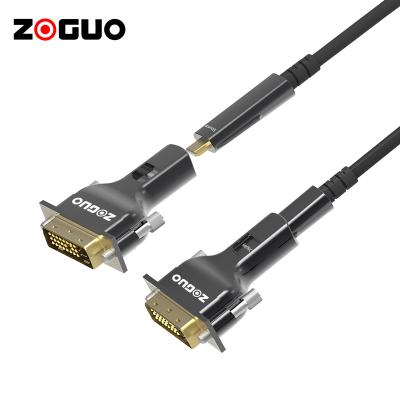 China 1080@60Hz HDTV Polybag Black Fiber Optic Digital Video AOC DVI Cable OD 4.8 Mm for sale