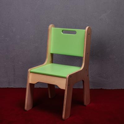 China Customized Durable Solid Wood Design Kindergarten Study Solid Wood Rectangular Chair For Kids for sale