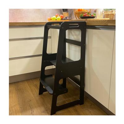 China Adjustable (Height) Toddler Learning Tower Step Gym Height Adjustable Wooden Kids Learning Step Stools Kitchen Aid Tower for sale