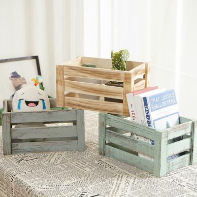 China Viable Wholesale Home Kitchen Fruit Crates Household Items Storage Containers Vegetable Wooden Display Box for sale