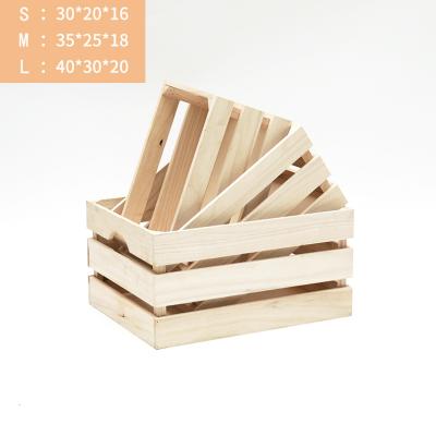 China Wholesale Viable Home Minimalist Wooden Organizer Space Room Storage Box Organizer Fruit Tissue Case Saver for sale