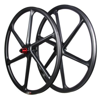 China Mountain Bikes Carbon 6-Spoke Bike Wheels For 29er MTB Bikes And E-Bike Bikes Tubeless Ready Custom Logo Available for sale