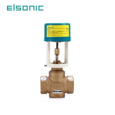 China Brass Linear Actuator 24v Zone Valve Cooled Water 2 Way Electric Control Regulating Motorized Valve for sale