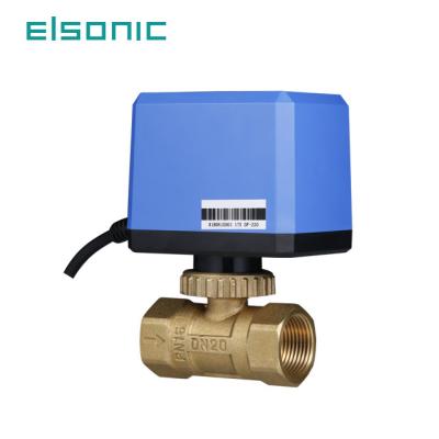 China General Fan Coil Spring Return Actuator 1.6 Mpa Brass3 Way Motorized Ball Valve for sale