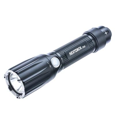 China Waterproof LED Flashlight USB Rechargeable Tactical Glass Breaker IPX7 TA5 Army Police Torch for sale