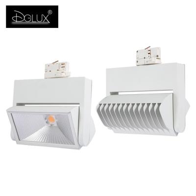 China 2021 New Product Aluminum Body DGLUX 45w Aluminum White COB Industrial Led Track Light for sale