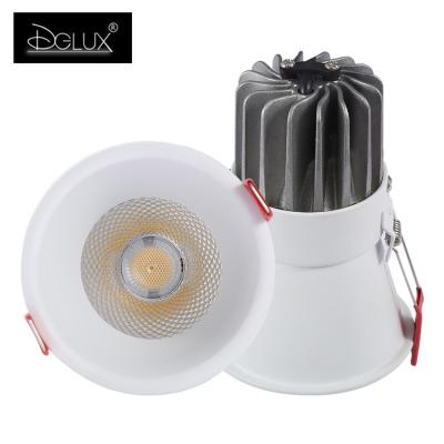 China Anti-Glare/High Die-cast Aluminum/Trimless Design DGLUX Low Wholesale Price Round Aluminum COB 5watt 10watt 15watt 20watt LED Shop Light For Home Office for sale