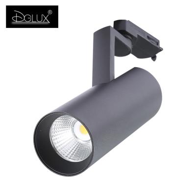 China DGLUX 20 30 40 50 W Super Style Market Mall Aluminum Hall Aluminum Body / Anti-glare / Good Modern COB 10 Led Track Light for sale