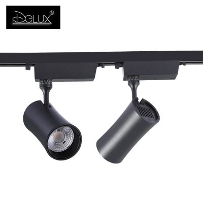 China Venue 25 35W Aluminum Anti-glare Indoor Adjustable Angle Meeting Black Body DGLUX COB 15 Led Track Light for sale