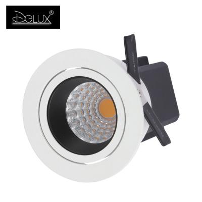 China Dglux Easy Adjustable Black Aluminum Mall Ceiling Adjustable/Anti-glare Indoor Office Room 5w 7w 9w 12w Led Spot Light for sale