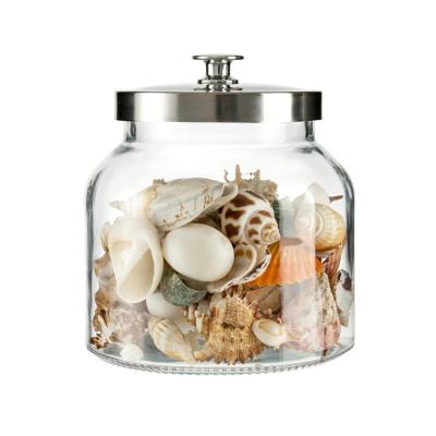 China Stocked Diamond Star Kitchen Glass Jars Handmade Borosilicate Spaghetti Glass Containers For Food Storage for sale