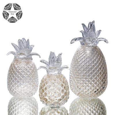 China Contemporary Diamond Star modern home handmade pineapple glass decoration items for sale