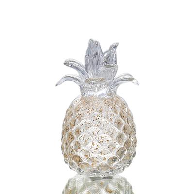 China Contemporary Diamond Star Luxury Fruit Shape Ornaments Modern Handmade Glass Inflatable Pineapple Decoration for sale