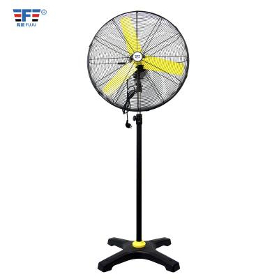 China Hotel Power 3 Big Aluminum Blades Industrial Stand Fan 20inch 24inch 26inch 30inch Te koop